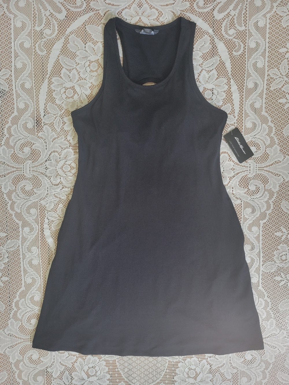 NWT -- EDDIE BAUET Black Racerback A-Line Dress | Size: M